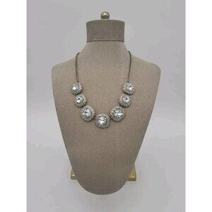 Beautiful‎ Necklace Crystal Large Stone Open Back Crystal Silver Large Chunky